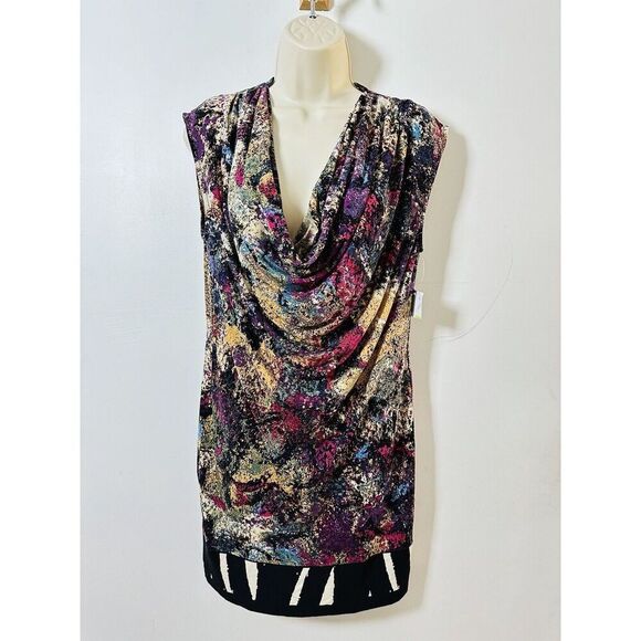 Julie‎ Dillon Dress Size 4 Multicolored Sheath Sleeveless NWT Artsy Abstract - Picture 1 of 14